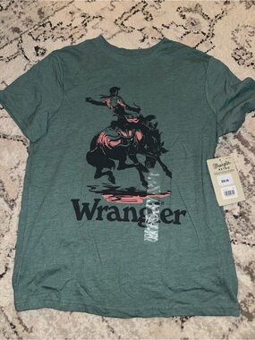 Wrangler Green Graphic Rodeo Tee